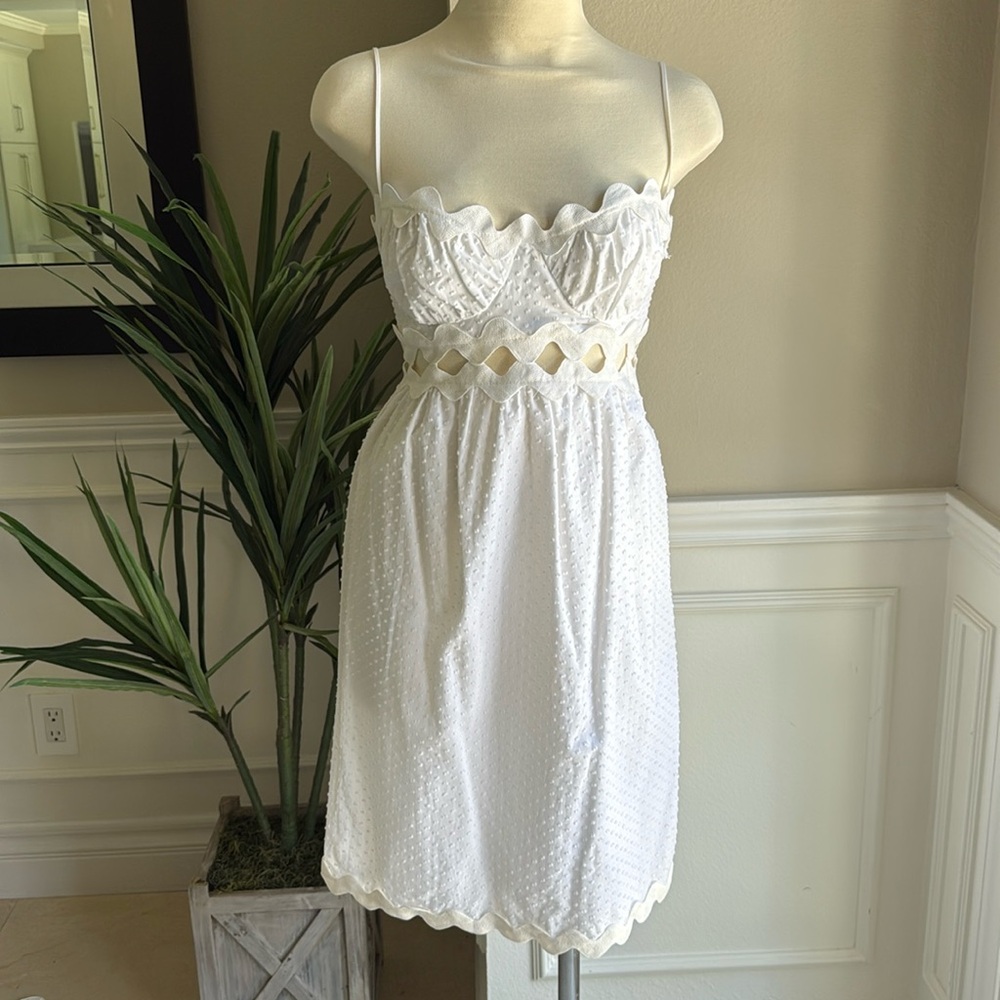 NEW Ingwa Melero Vella Corset Mini Dress White Size M Medium